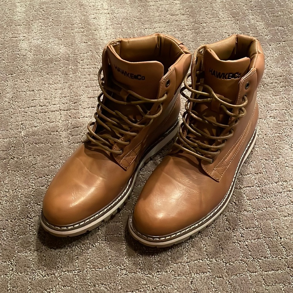 New Men’s Tan/Beige Hawke & Co Boots Size 8